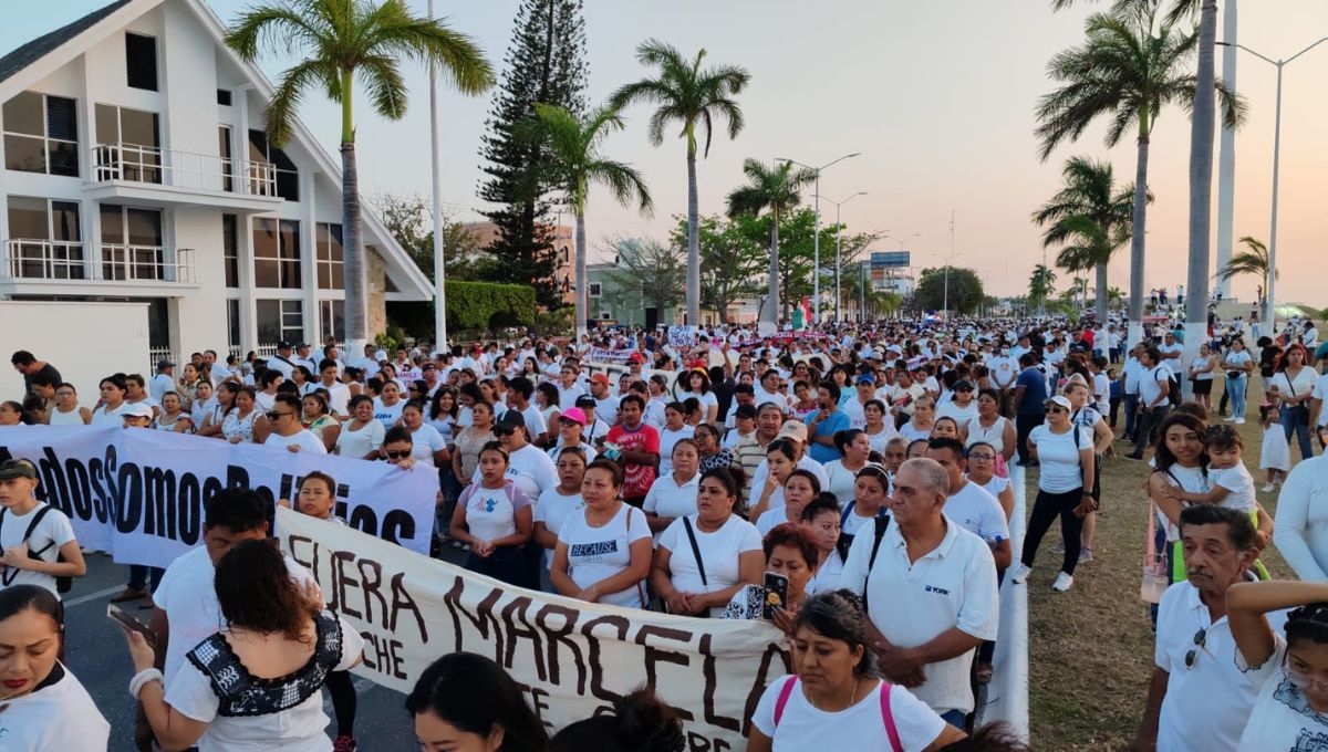 Así luce la manifestación en Campeche