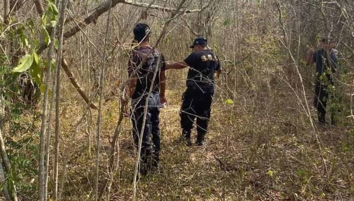 Policías peinan los montes de Cacalchén para localizar al hombre Policías peinan los montes de Cacalchén para localizar al hombre