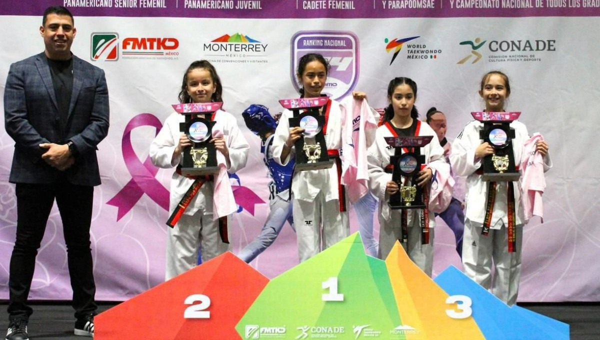 Taekwondo de Q. Roo de fiesta por logros en Campeonato Nacional Femenil