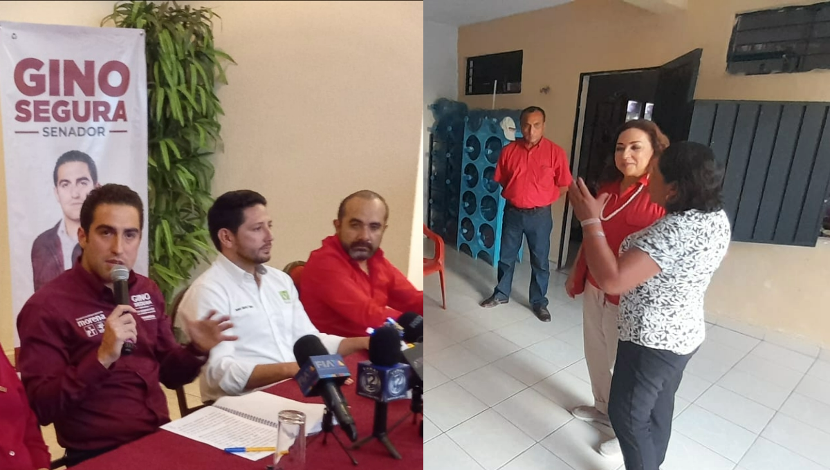 Los candidatos al Congreso de la Unión estuvieron acompañados por los dirigentes de sus partidos en los eventos de presentación en la capital del Estado