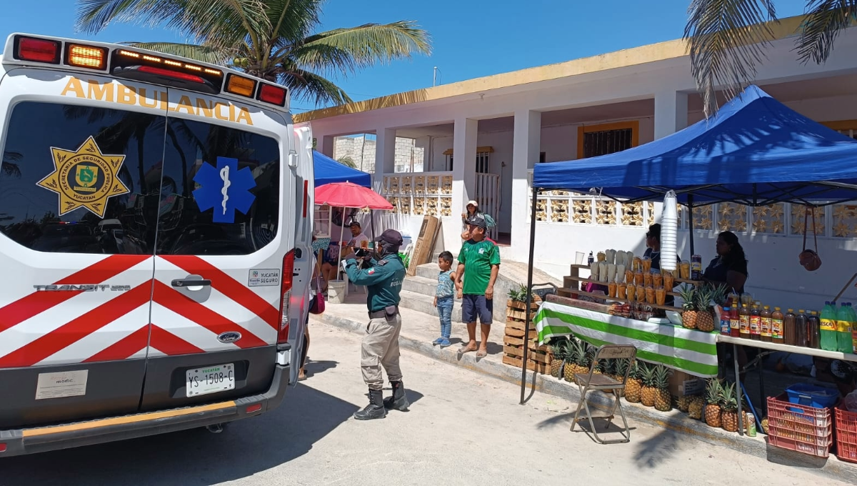 Al lugar llegó una ambulancia de la SSP Yucatán