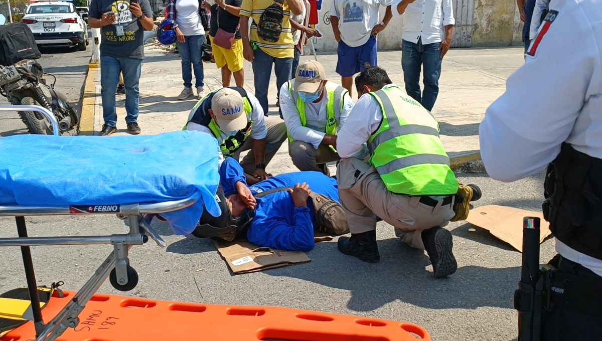 Paramédicos del Sistema de Atención Médica de Urgencias auxiliaron al lesionado