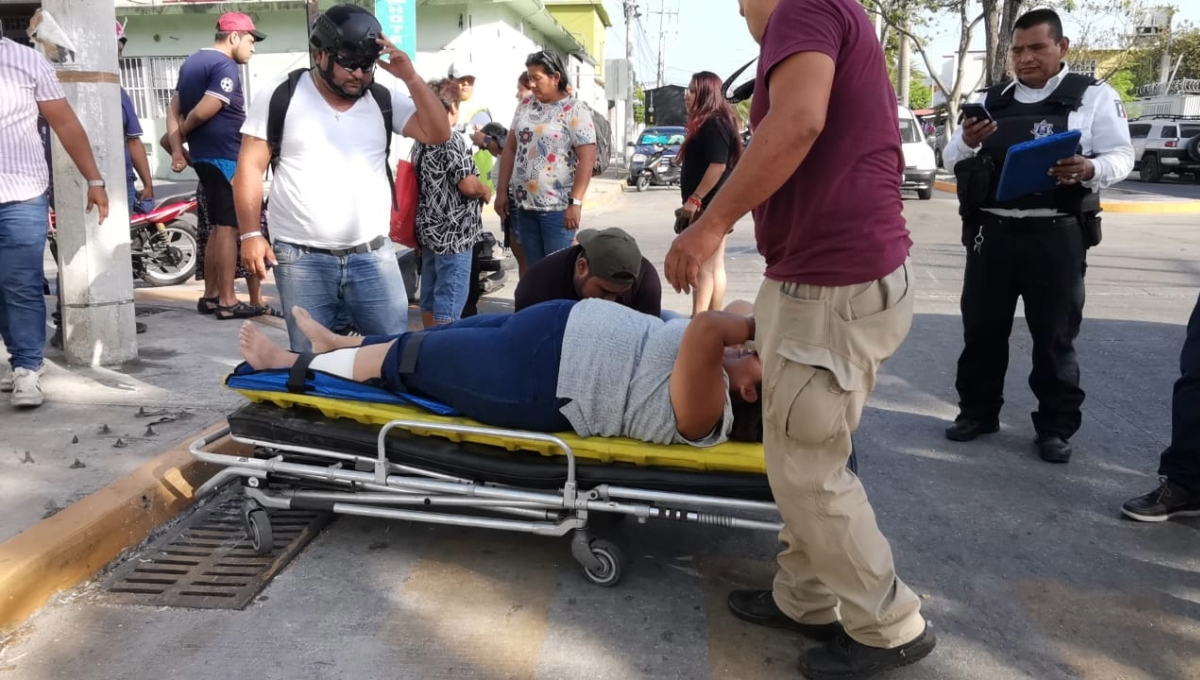 La motociclista transitaba con preferencia