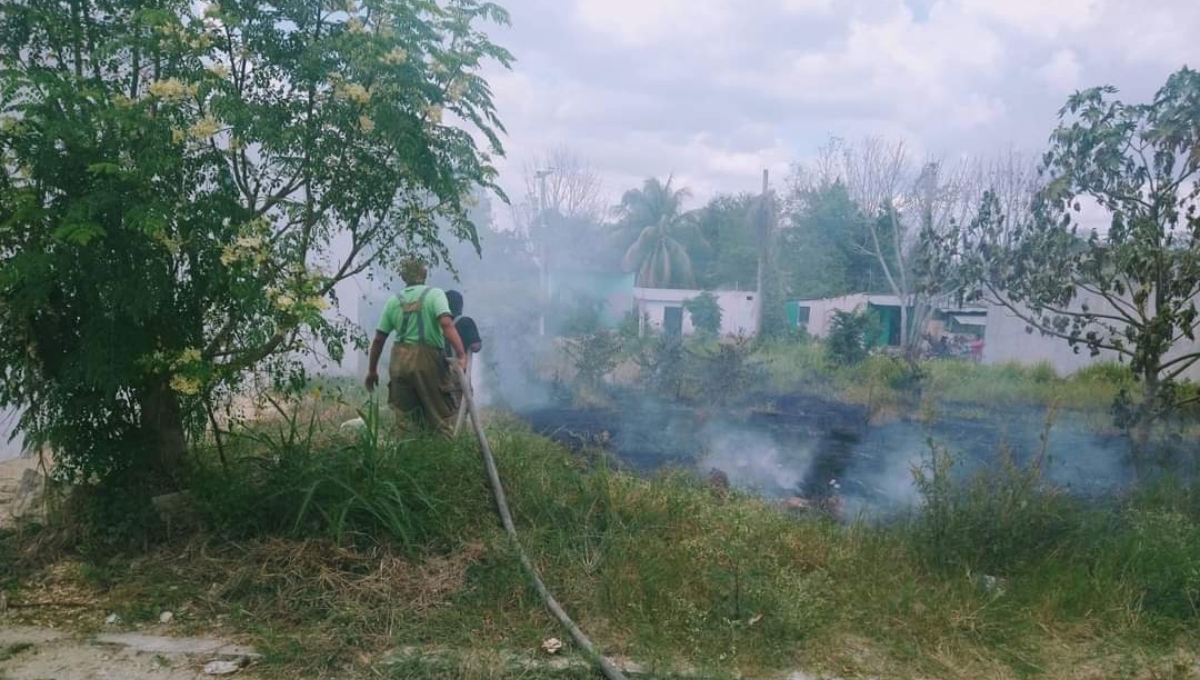 Bomberos de Escárcega fueron apoyados por Protección Civil Municipal Bomberos de Escárcega fueron apoyados por Protección Civil Municipal