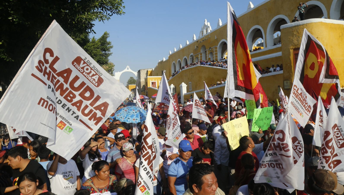 Miles de personas se reunieron para escuchar el mensaje de la candidata presidencial, Claudia Sheinbaum Pardo