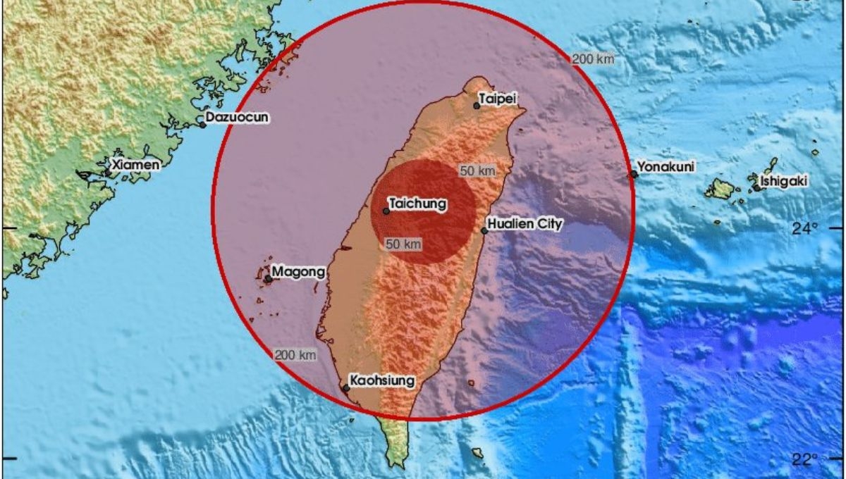 Así lucía el epicentro del sismo en Taiwán