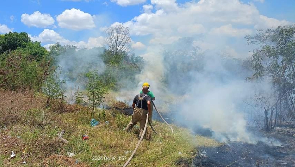 Por fortuna, el incendio no puso en riesgo a las viviendas más cercanas Por fortuna, el incendio no puso en riesgo a las viviendas más cercanas