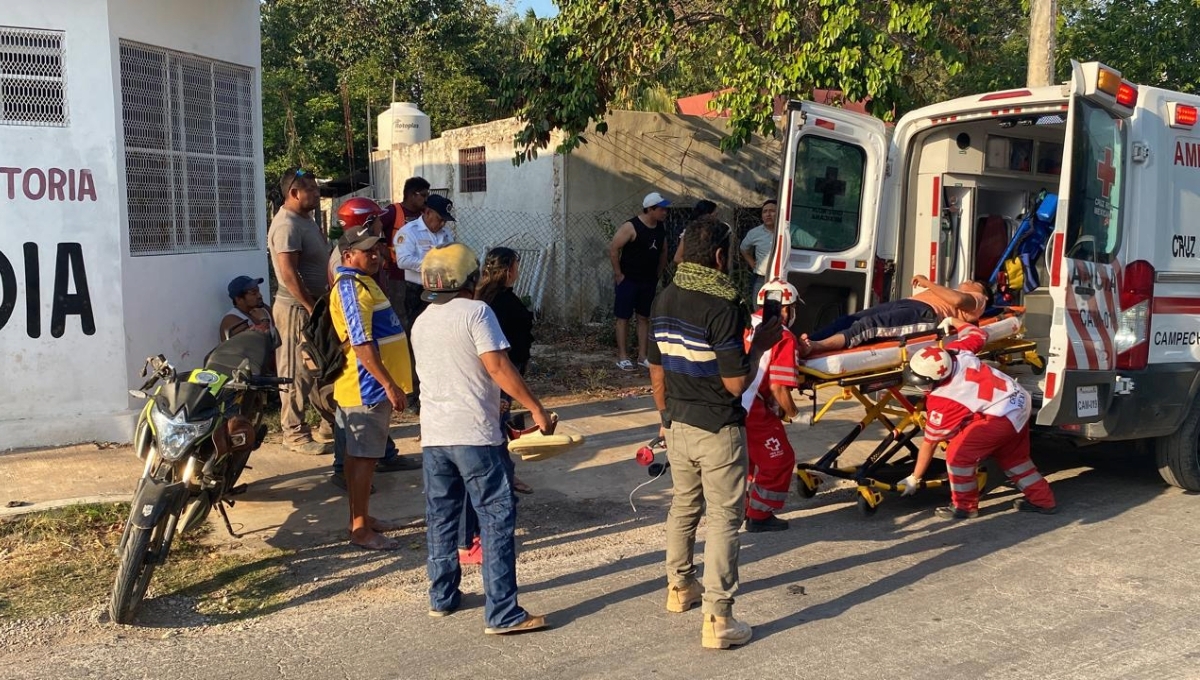 El lesionado fue trasladado al Hospital IMSS-Bienestar de Calkiní