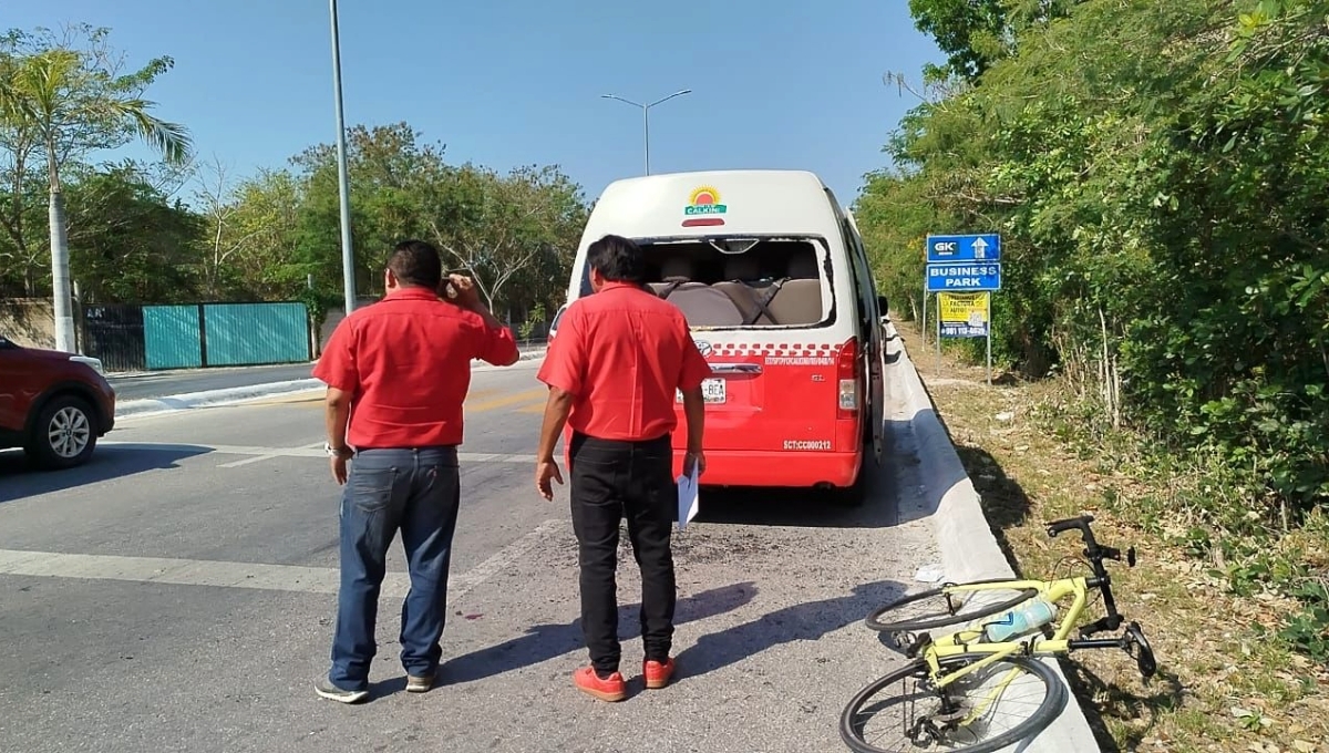 El ciclista tuvo que ser canalizado a un hospital privado