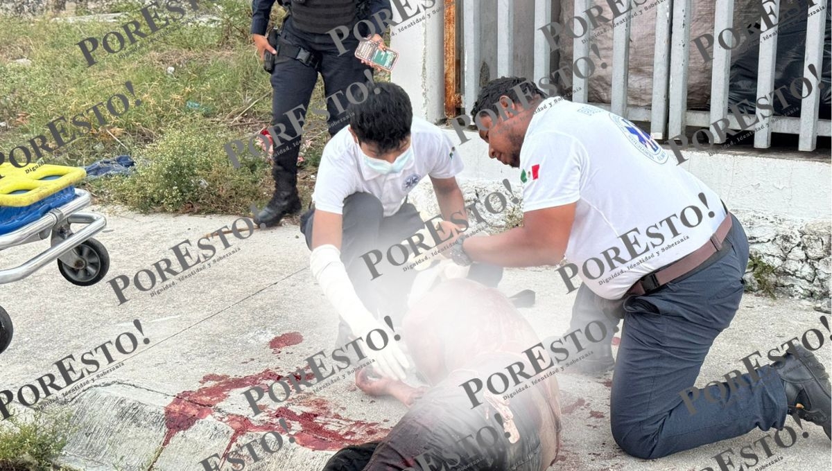 Riña termina con un hombre macheteado en Cancún