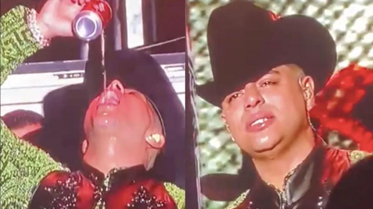 Eduin Caz rompe en llanto durante concierto de Grupo Firme