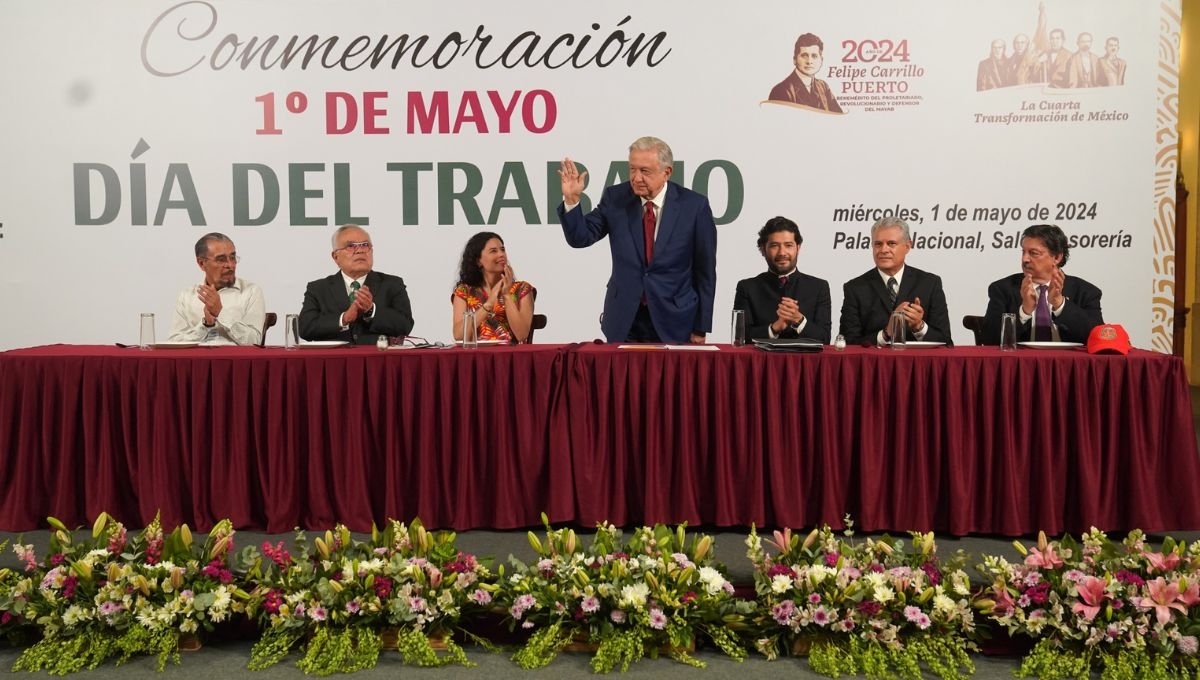 AMLO se reúne con líderes sindicales en último encuentro antes de la elección