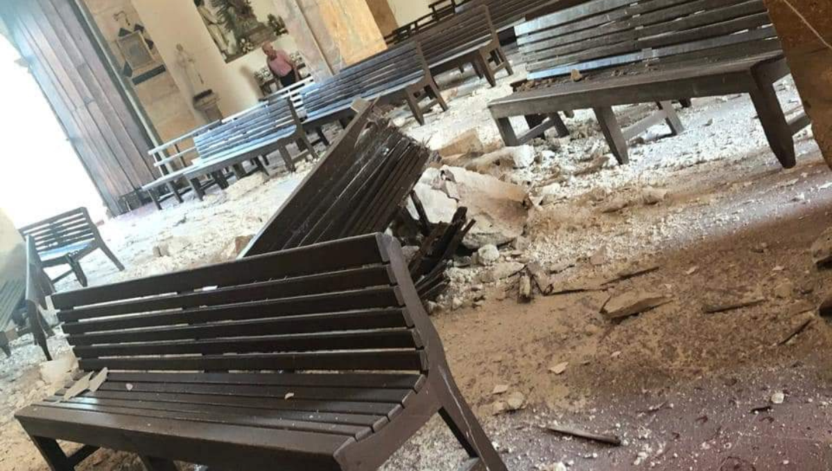 Parte de la iglesia se desplomó cuando esperaban feligreses la misa de 9 am
