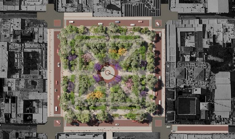 La Plaza Grande de Mérida se encuentra en remodelación La Plaza Grande de Mérida se encuentra en remodelación